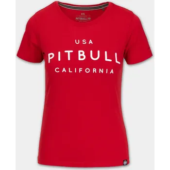 Dámské tričko PitBull West Coast Dámské triko USA CAL - červená - PWC_DTUSACAL_RED Velikosti: M