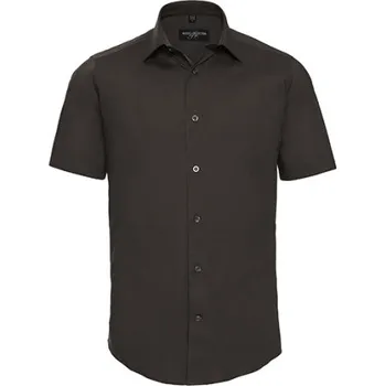 Pánská košile Russell Pánská strečová košile R-947M-0 Chocolate 3XL (47/48)