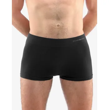 Boxerky GINA pánské boxerky kratší nohavička, bezešvé, jednobarevné Eco Bamboo 53005P Barva: černá, Velikost: L/XL