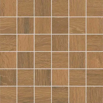 RAKO Mozaika Rako Pino hnědá struktura mat rektifikovaná 29,8x29,8 DDM05898 DDM05898