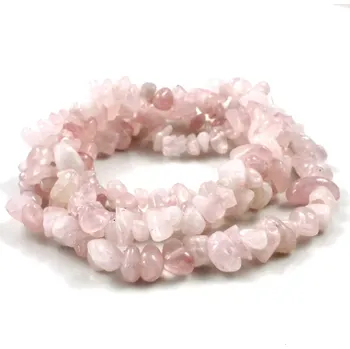 Materiál na výrobu šperku Růženín nugety, vrtané zlomky – 20 cm návleku