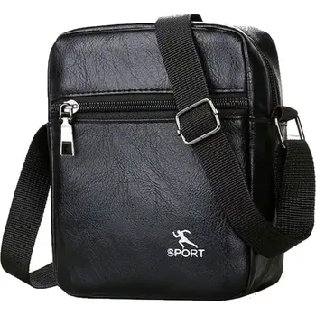 Taštička SPORT T12B (Černá pánská taštička na telefon a doklady, nastavitelný pásek, uzavíratelná na zip)