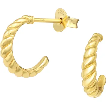 Náušnice Pozlacené proplétané půlkruhové náušnice