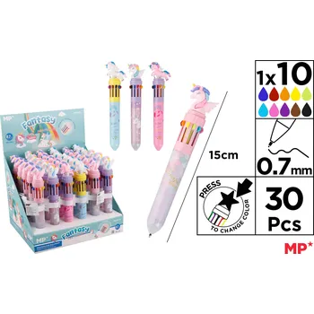 MP Propiska 10-ti barevná Jednorožec ,balení 30 ks 547769