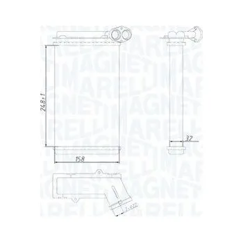 Výměník tepla Výměník tepla, vnitřní vytápění MAGNETI MARELLI 350218422000