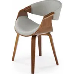 Halmar Čalouněné křeslo K544 šedé/ořech