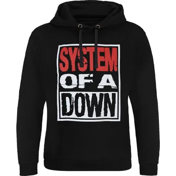 Pánská mikina mikina s kapucí pánské System of a Down - Logo Epic - HYBRIS - WMX-37-SOAD006-H92-3-BK - XXL