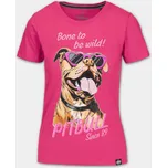 PitBull West Coast Dámské triko SUNGLASSES DOG - růžové - PWC_DTSUNGDOG_PINK Velikosti: L