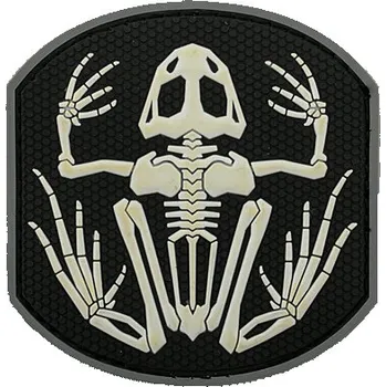 Nášivka Nášivka na suchý zip Frog Skeleton PVC 1