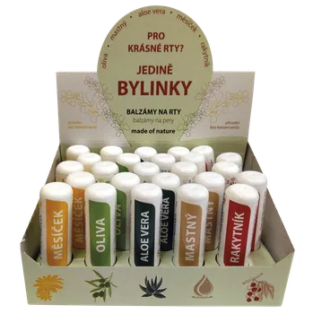 Péče o rty Přírodní balzám na rty BOX 25 ks mix druhy