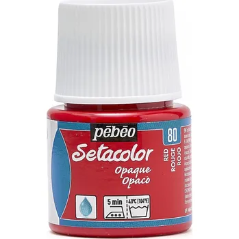 Výtvarná barva Barva na textil Pébéo Setacolor Opaque - 80 Red Objem: 45 ml