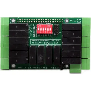 Vývojová deska Stohovatelný HAT (8vrstvý) s 16 relé pro Raspberry Pi