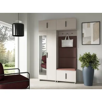 Předsíňová stěna Předsíňová stěna Bianco 1 - U/6 Barva čalounění: Hnědá - Trinity 07