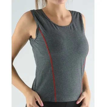 GINA dámské tílko, širší ramínka, šité 98021P Barva: tm. šedá třešňová, Velikost: S