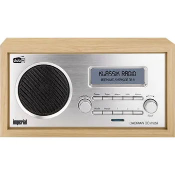 Radiopřijímač Imperial Imperial DABMAN 30 Mobiles DAB plus / FM-Radio Holz 22-129-00 Akumulátorové rádio, pistolová šedá