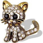 Gaira® Brož Kočička 340034, Barva zlatá