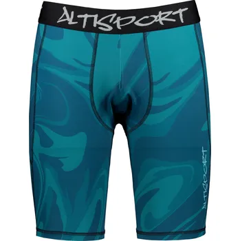 Dámské kalhoty Pánské sportovní legíny nad kolena premium ALTISPORT VOJ/ALM072LEG02 PETROLEJOVÁ M