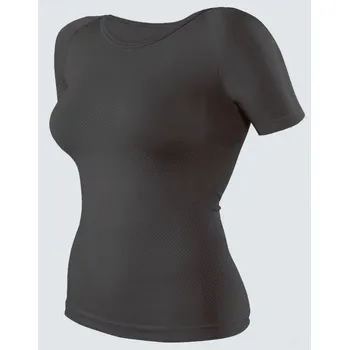 GINA dámské tričko s krátkým rukávem dámské, krátký rukáv, bezešvé, jednobarevné Polyamid 88002P Barva: onyx, Velikost: L/XL