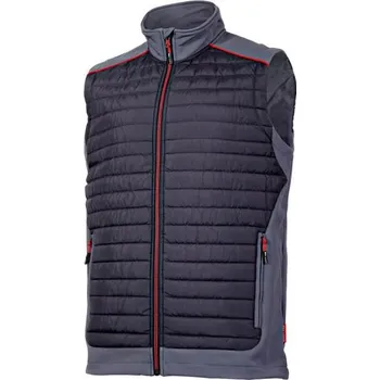 Dámská vesta Vesta prošívaná, černo-šedo-červená, vel. M, LAHTI PRO