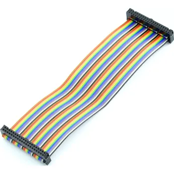 Datový kabel 40žilový GPIO plochý kabel, duhový, female - female 40cm