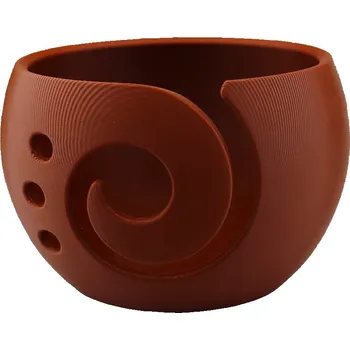 Organizér galanterie Pro Háčkování Miska na klubíčko SPIRÁLA, XL hnědá