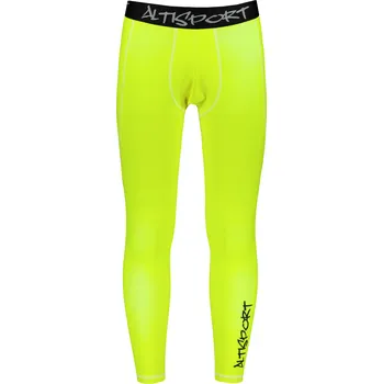 Dámské kalhoty Pánské sportovní legíny dlouhé premium ALTISPORT VOJ/ALM000LEG01 FLUO-YELLOW S