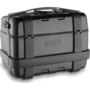 Zavazadlo na motocykl TRK46B kufr GIVI Trekker černý s černým hliníkovým víkem (Monokey), objem 46 ltr.