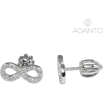 Náušnice Stříbrné náušnice nekonečno se zirkony