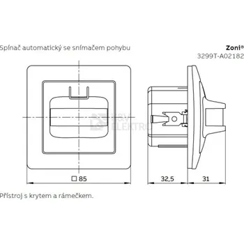 Zabezpečovací technika POHYBOVE CIDLO SPINACE 3299T-A02182 241