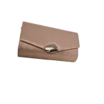 LAMER Společenská kabelka s metalickým odleskem, psaníčko, růžová