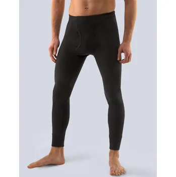 Pánské legíny GINA pánské spodky pánské (legíny), dlouhé, šité, klasické, jednobarevné 76001P Barva: černá, Velikost: XXL