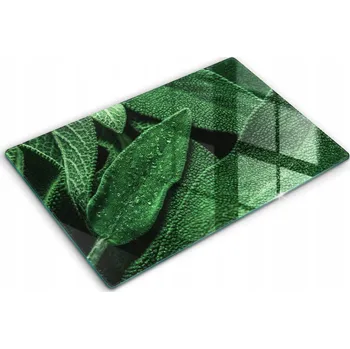 Obraz Dekorativní skleněná kuchyňská deska na krájení XXL 80x52 cm - Listy rostlin