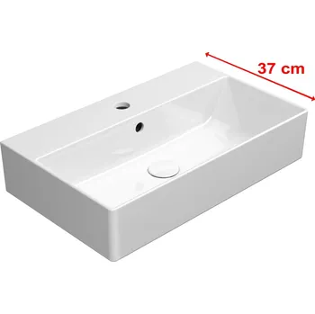 Umyvadlo GSI KUBE X keramické umyvadlo 60x37cm, broušená spodní hrana, bílá ExtraGlaze