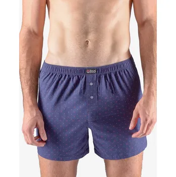 GINA pánské trenky volné bez zadního švu, šité, s potiskem 75188P Barva: lékořice kofola, Velikost: 46/48