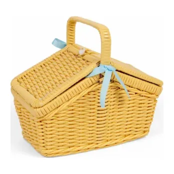 Dřevěná hračka Bigjigs Toys Pikniková sada v košíku