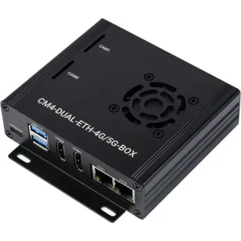 Waveshare Dual Gigabit Ethernet 5G/4G Minipočítač pro RPi Compute Module 4