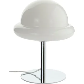 Lampička Jotex Bílá skleněná stolní lampa BUBBA