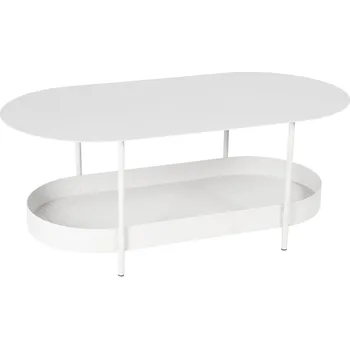 Zahradní stůl Bílý kovový zahradní konferenční stolek Fermob Salsa 113 x 58 cm