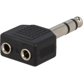 Audio kabel Stereo rozbočovač AC-014 - jack 6,35 mm, zástrčky jack 3,5 mm