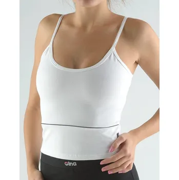 GINA dámské tílko, širší ramínka, šité 98001P Barva: bílá černá, Velikost: S