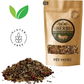 Koření Herbi Koření Pět pepřů, 50 g – intenzivní a pálivá směs pro maso, omáčky i grilování