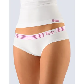 Kalhotky GINA dámské kalhotky francouzské, bezešvé, bokové Bamboo Natural 04024P Barva: bílá purpurová, Velikost: L/XL