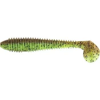 Umělá nástraha Gumová Nástraha Keitech Swing Impact Fat 3,8" 9,5cm Green Pumpkin Chartreuse 401T (6ks)