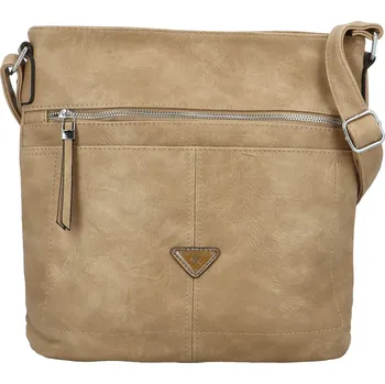 Kabelka Trendy dámská koženková crossbody kabelka Skyler, béžová