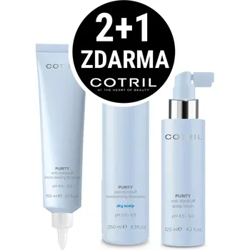 Kosmetická sada Cotril Purity mikro-peeling 150 ml + šampon 250 ml + tonikum 125 ml kosmetická sada proti suchým lupům