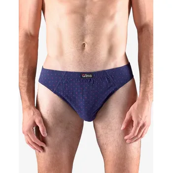 Slipy GINA pánské slipy s úzkým bokem, úzký bok, šité, s potiskem 70069P Barva: lékořice kofola, Velikost: 50/52