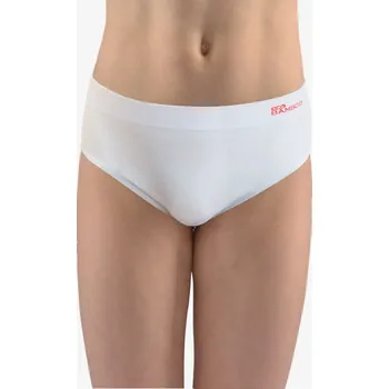 Dámské spodní prádlo GINA dětské kalhotky klasické dívčí, úzký bok, bezešvé, jednobarevné Eco Bamboo 20025P Barva: bílá tomato, Velikost: L