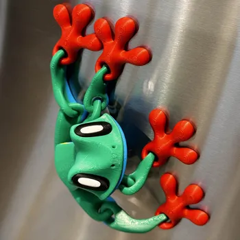 Dekorativní magnet Maluj 3D | Žába – Flexibilní 3D tištěná magnetická dekorace na lednici