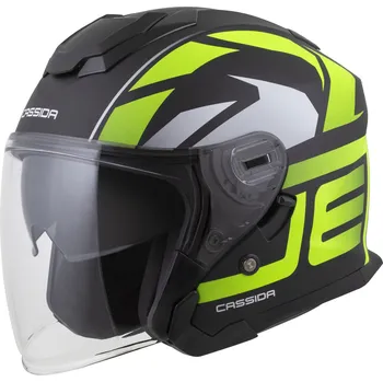 Motodoplněk Otevřená helma na motorku Cassida Jet Tech 2.0 RoTo matná černo-fluo žluto-bílá XL