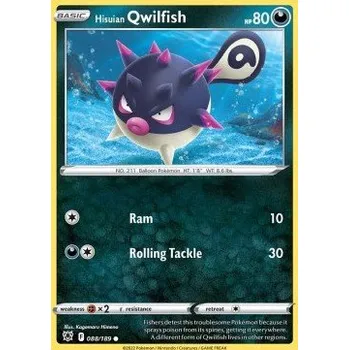 Volný čas Pokémon ASR 088/189 Hisuian Qwilfish - Astral Radiance Stav: Near Mint, Verze: NORMAL